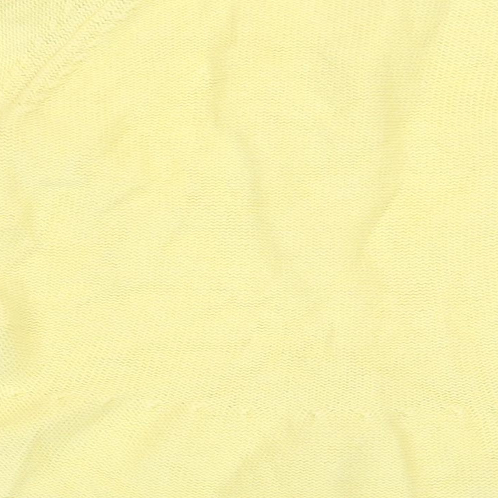 Nutmeg Girls Yellow 100% Cotton Cardigan Jumper Size 12-18 Months Buckle