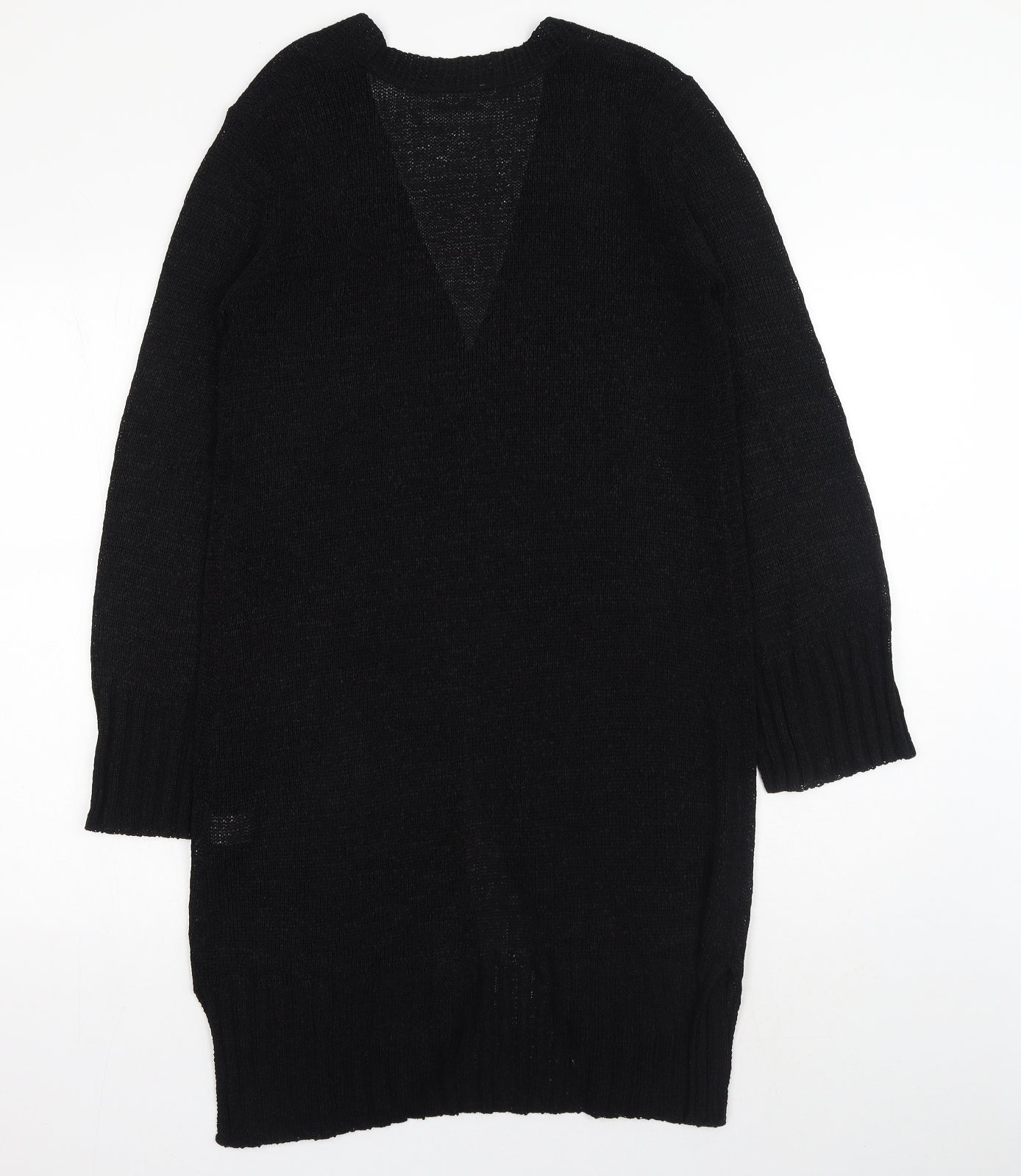 Wallis Womens Black V-Neck Polyester Cardigan Jumper Size 12
