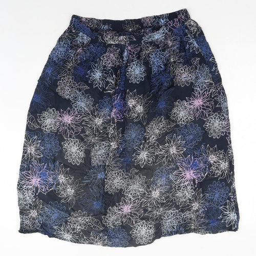 Berkertex Womens Purple Geometric Viscose Flare Skirt Size 16
