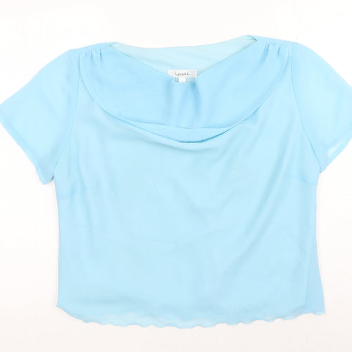 Lyndella Womens Blue Polyester Basic T-Shirt Size 18 Round Neck