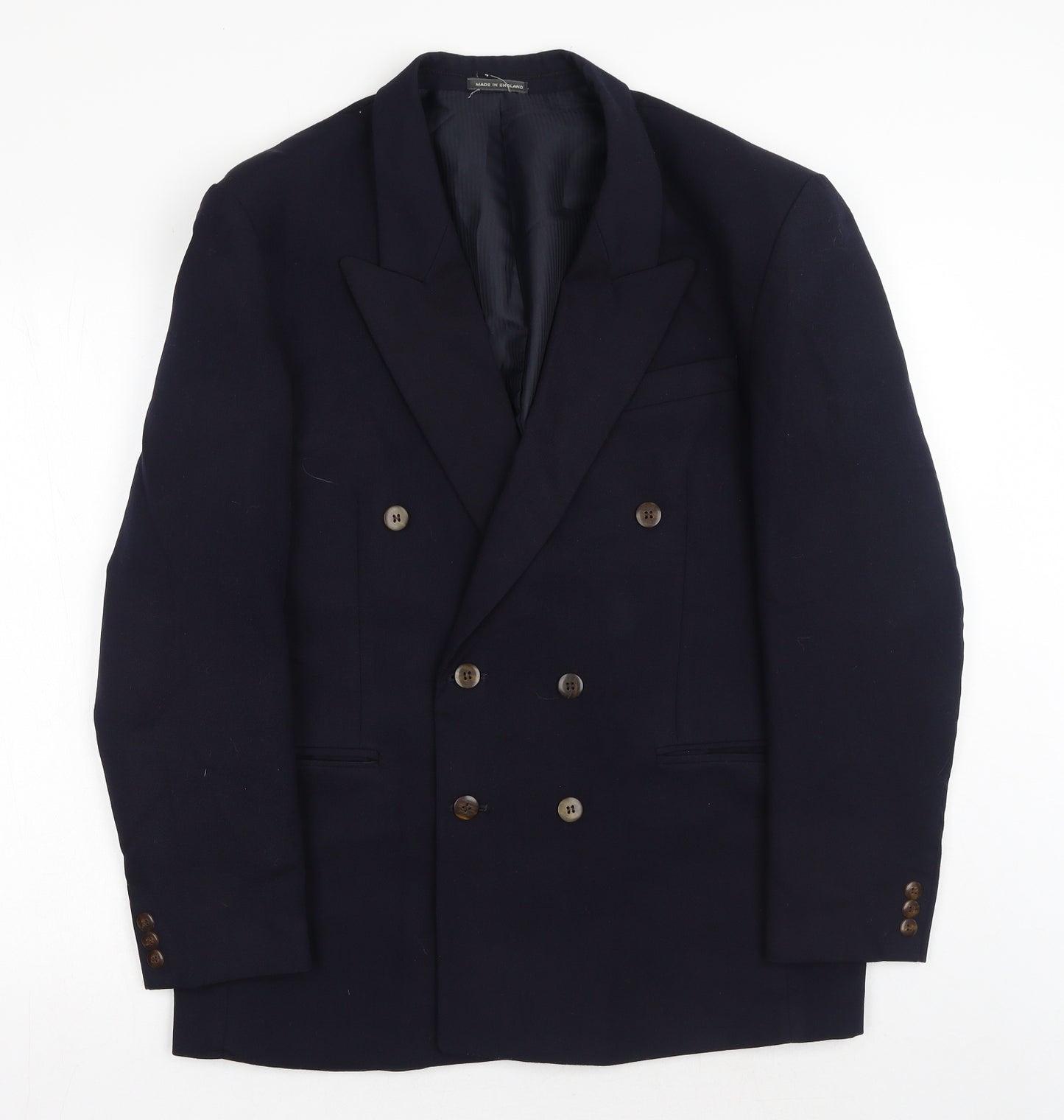 Classic Apparel Mens Blue Polyester Jacket Blazer Size 40