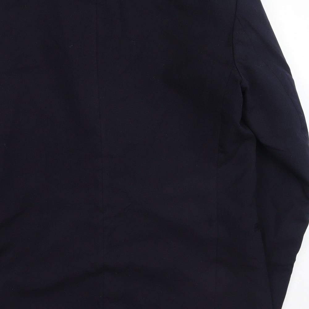 Classic Apparel Mens Blue Polyester Jacket Blazer Size 40