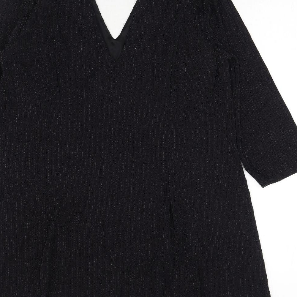 F&F Womens Black Polyester A-Line Size 18 Halter Pullover