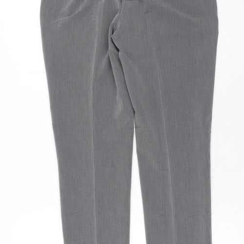 Dorothy Perkins Womens Grey Polyester Carrot Trousers Size 8 Regular Hook & Eye