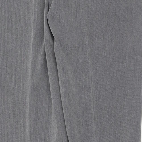 Dorothy Perkins Womens Grey Polyester Carrot Trousers Size 8 Regular Hook & Eye