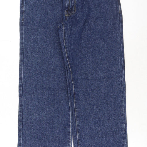 Blue Circle Mens Blue Cotton Straight Jeans Size 28 in Regular Button