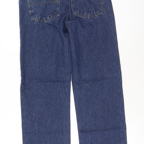 Blue Circle Mens Blue Cotton Straight Jeans Size 28 in Regular Button