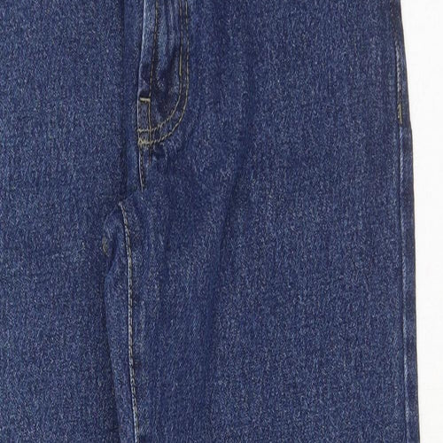 Blue Circle Mens Blue Cotton Straight Jeans Size 28 in Regular Button
