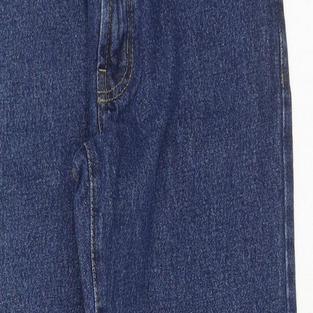 Blue Circle Mens Blue Cotton Straight Jeans Size 28 in Regular Button