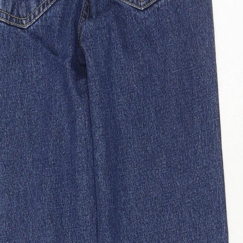 Blue Circle Mens Blue Cotton Straight Jeans Size 28 in Regular Button