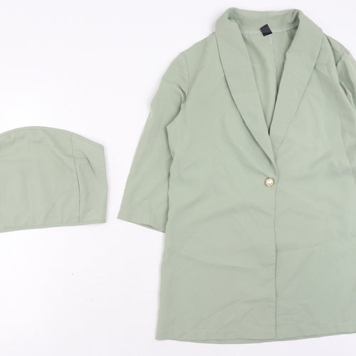 SheIn Womens Green Polyester Jacket Blazer Size M - Top Included
