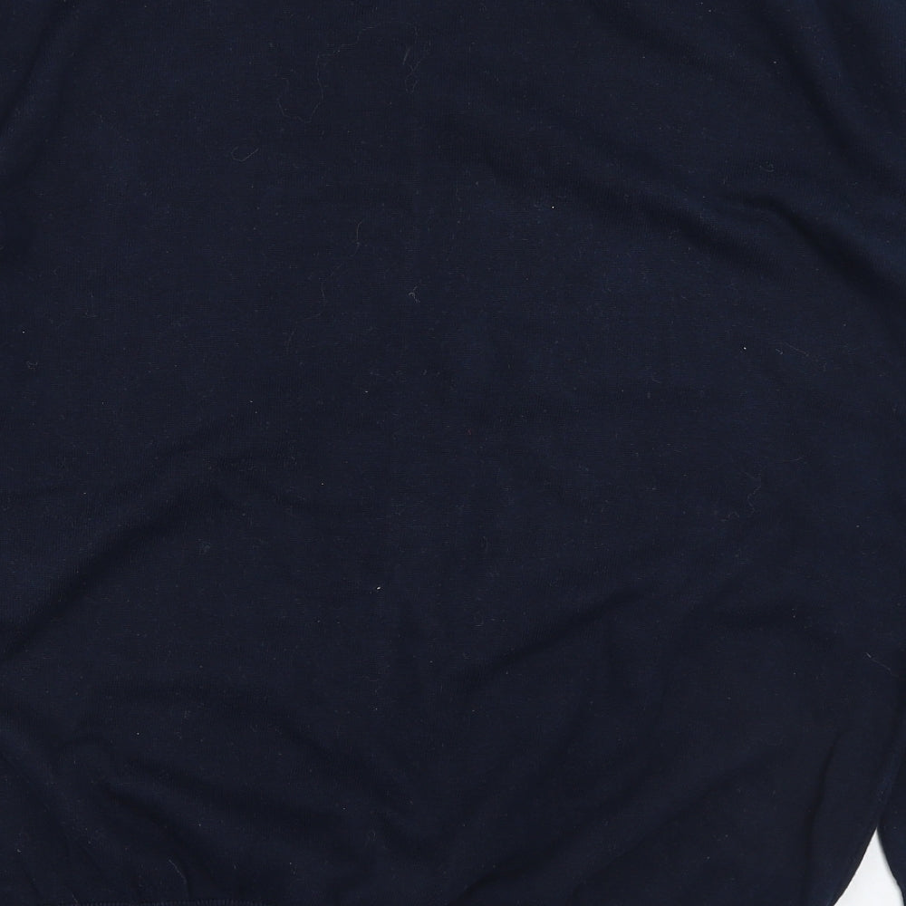 NEXT Mens Blue Round Neck Cotton Pullover Jumper Size 2XL - Colourblock
