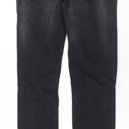 American Eagle Outfitters Mens Black Cotton Skinny Jeans Size 28 in Regular Button