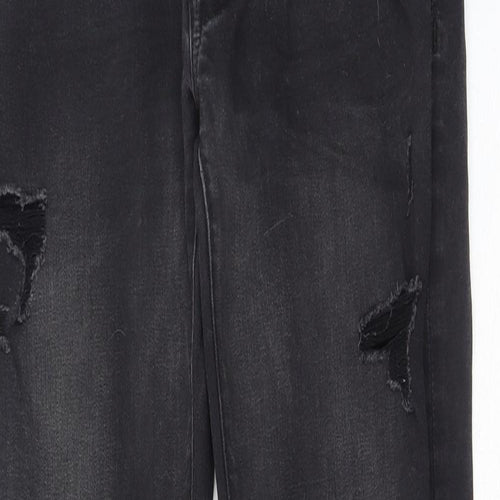 American Eagle Outfitters Mens Black Cotton Skinny Jeans Size 28 in Regular Button