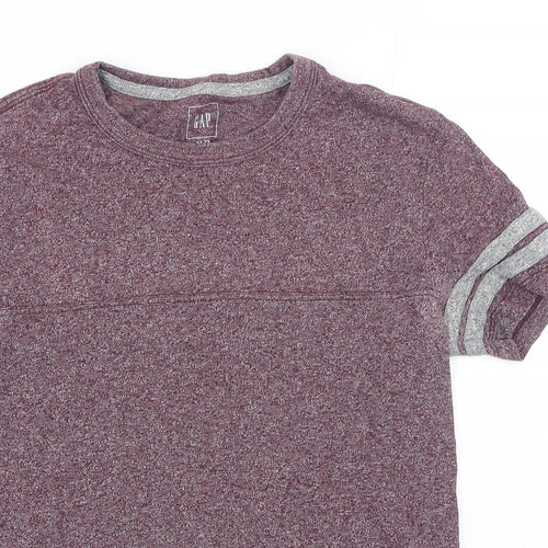Gap Mens Red Cotton T-Shirt Size S Round Neck
