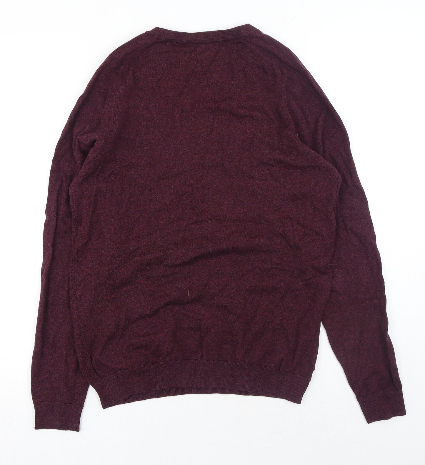 NEXT Mens Red Round Neck Cotton Pullover Jumper Size S