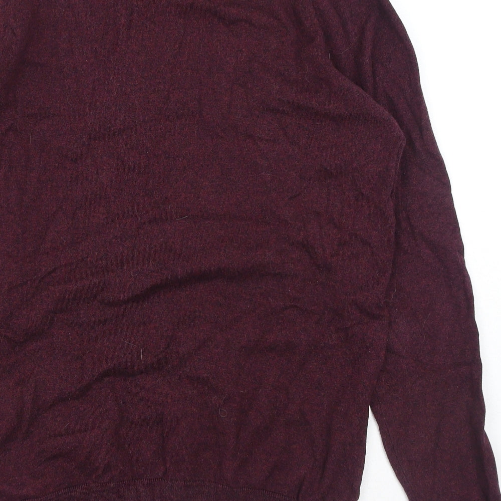 NEXT Mens Red Round Neck Cotton Pullover Jumper Size S