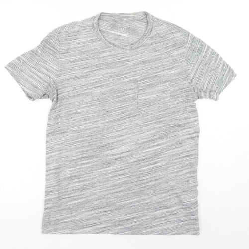 Gap Mens Grey Cotton T-Shirt Size XS Round Neck