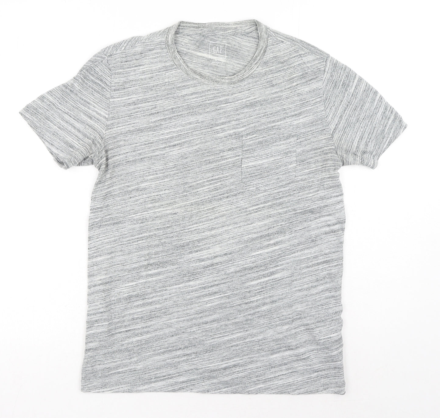 Gap Mens Grey Cotton T-Shirt Size XS Round Neck