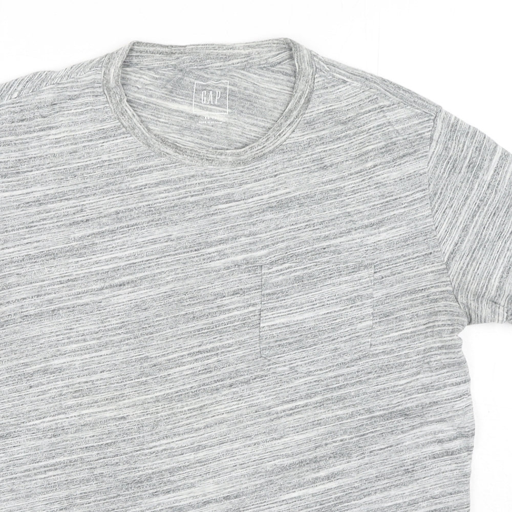 Gap Mens Grey Cotton T-Shirt Size XS Round Neck
