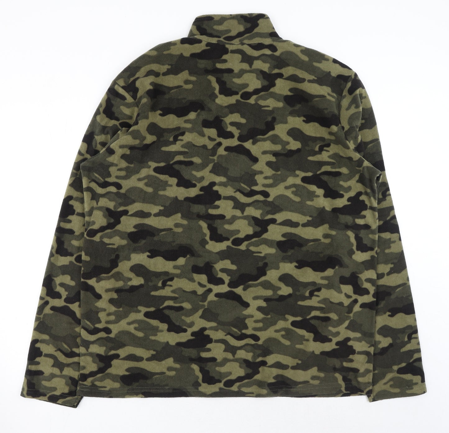 Mountain Warehouse Mens Green Camouflage Polyester Pullover Sweatshirt Size XL