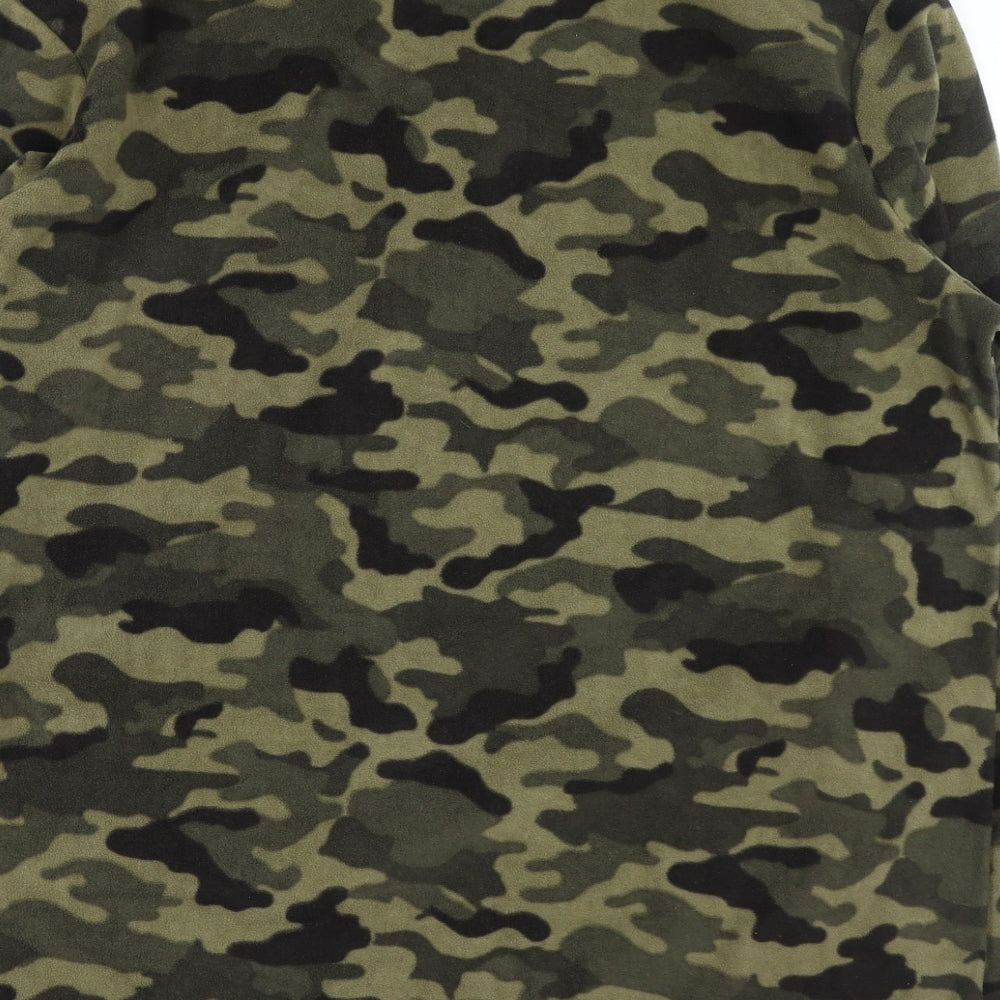 Mountain Warehouse Mens Green Camouflage Polyester Pullover Sweatshirt Size XL