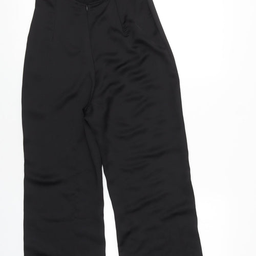 Missguided Womens Black Polyester Jumpsuit One-Piece Size 6 L31 in Zip