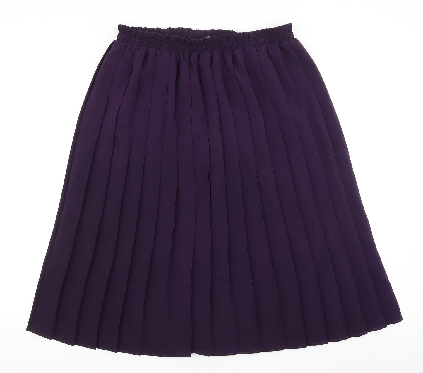 Preworn Womens Purple Polyester Pleated Skirt Size 2XL