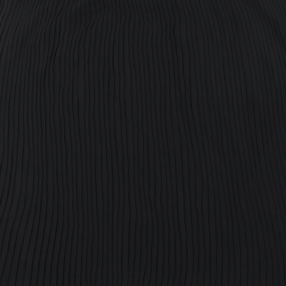 TU Womens Black Polyester Pleated Skirt Size 18