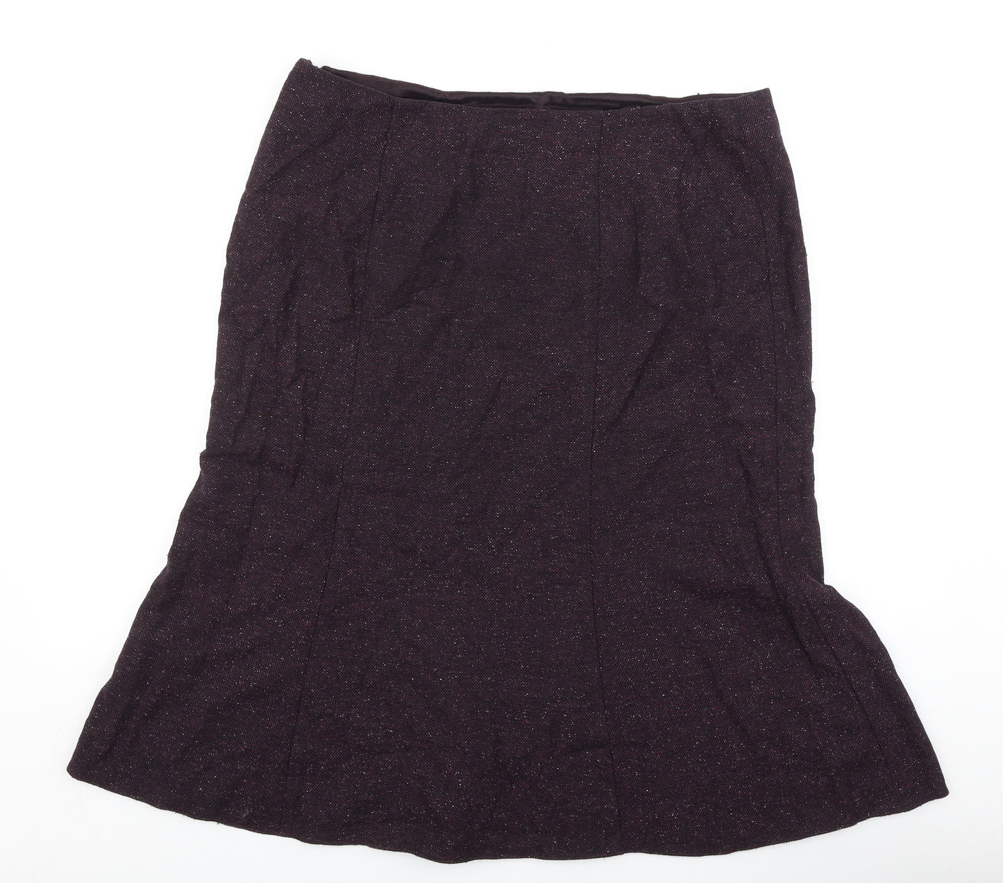 Kaliko Womens Purple Polyester Trumpet Skirt Size 16 Zip