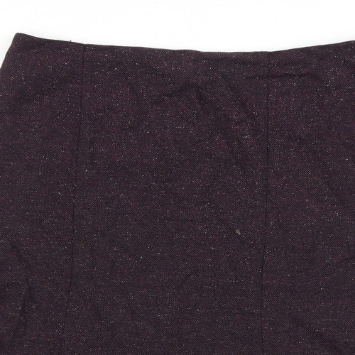 Kaliko Womens Purple Polyester Trumpet Skirt Size 16 Zip