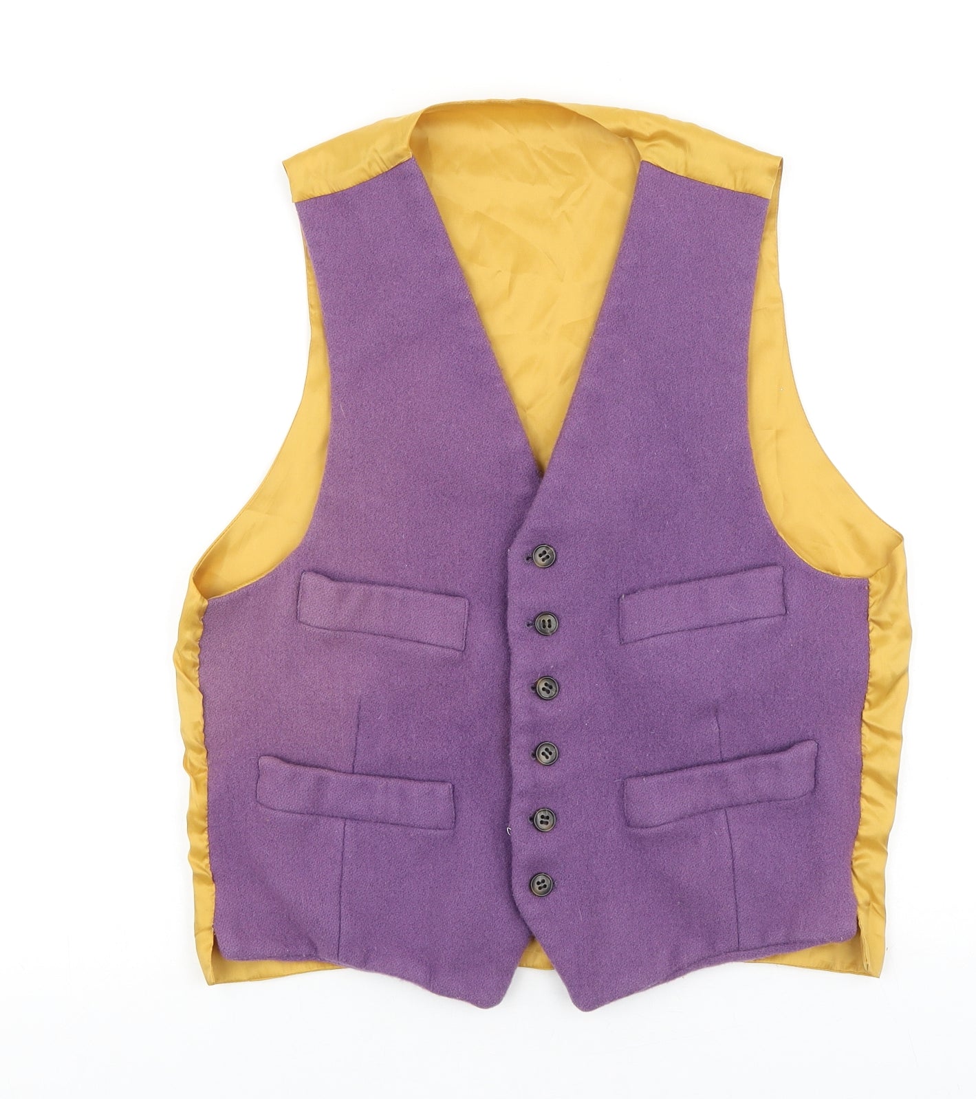 Gurten Esquire Mens Purple Wool Jacket Suit Waistcoat Size 38