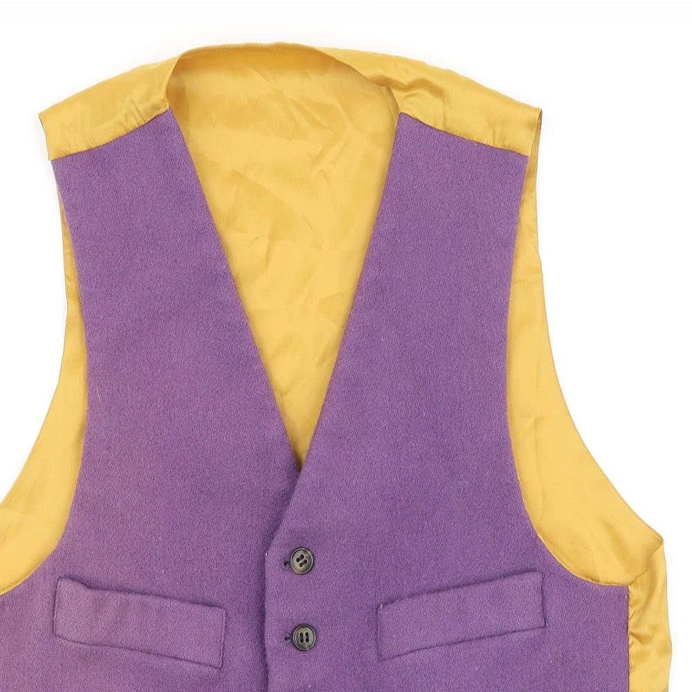 Gurten Esquire Mens Purple Wool Jacket Suit Waistcoat Size 38