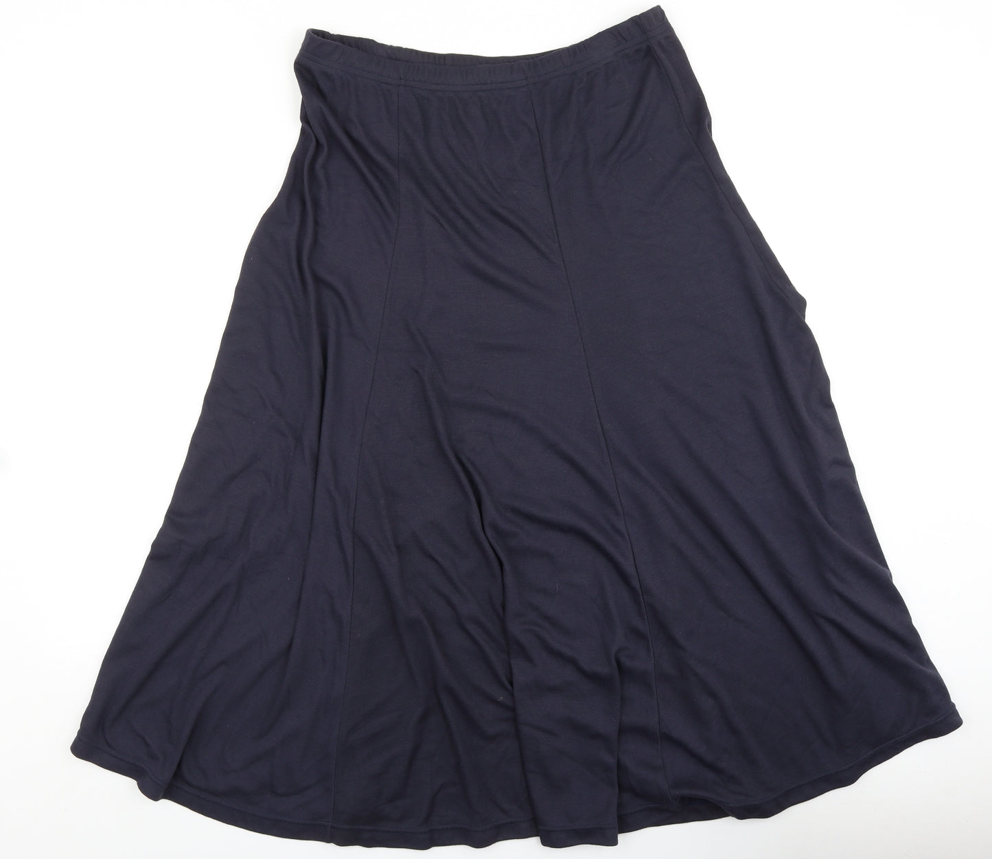 Casual Wear Womens Blue Polyester Swing Skirt Size 18