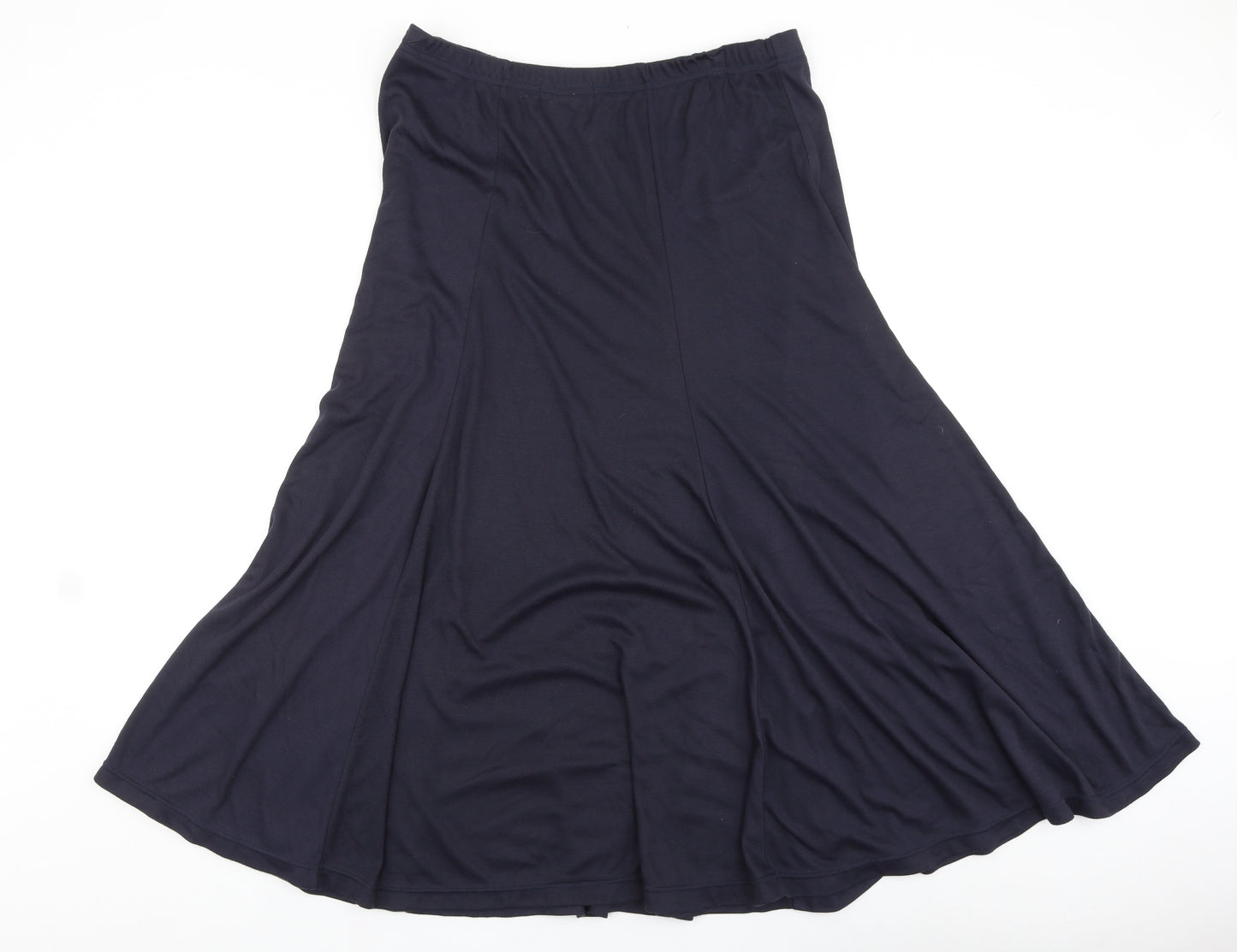 Casual Wear Womens Blue Polyester Swing Skirt Size 18