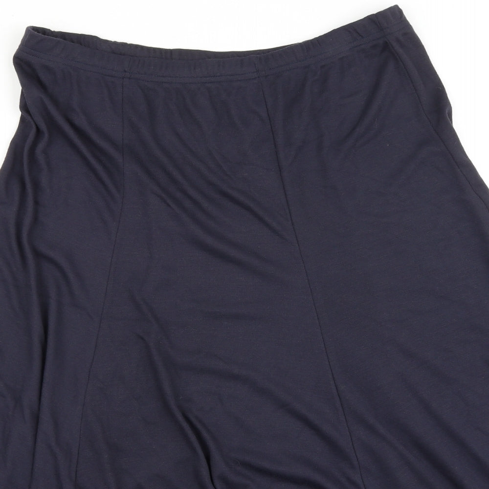 Casual Wear Womens Blue Polyester Swing Skirt Size 18