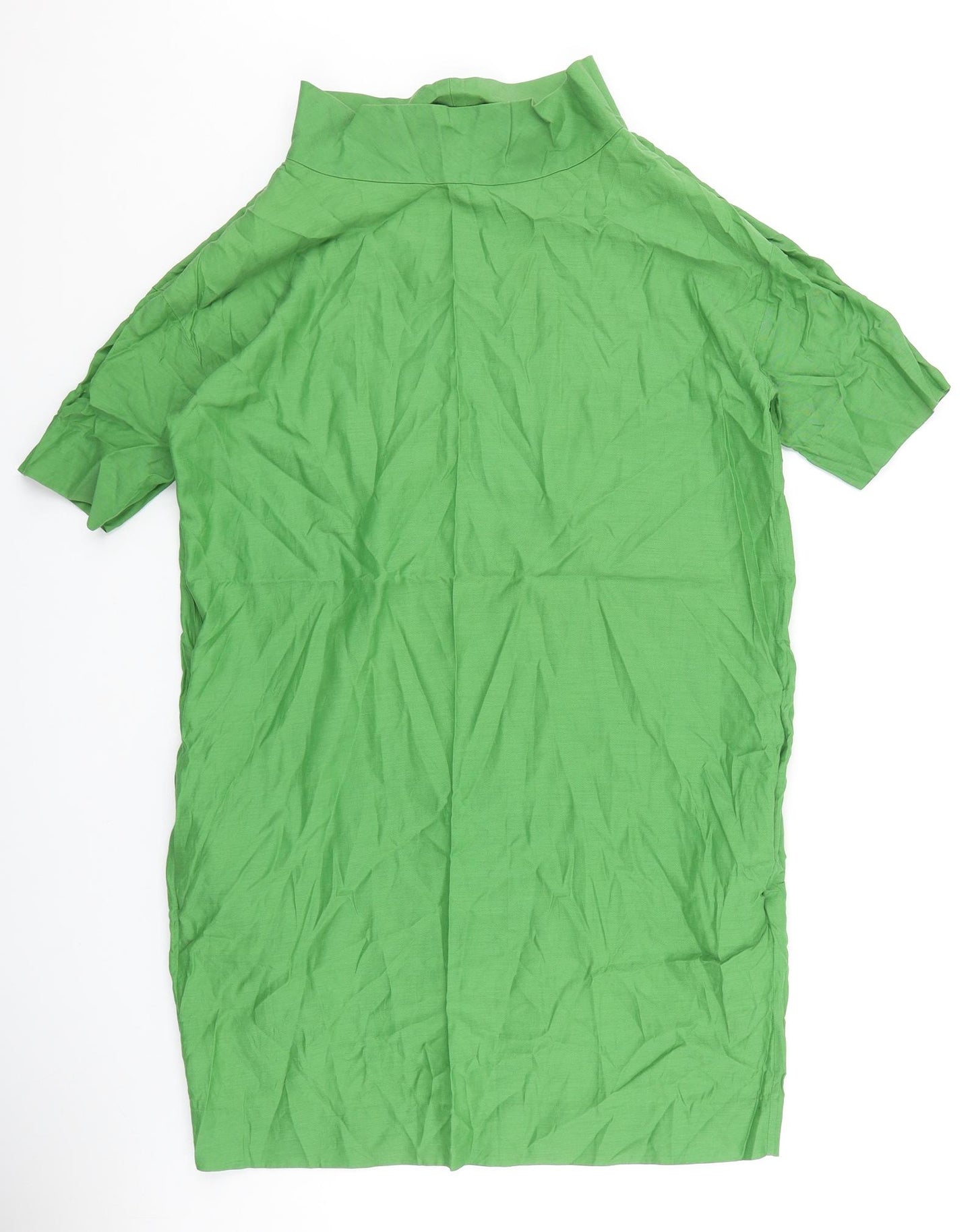 COS Womens Green Viscose Basic Blouse Size 8 High Neck