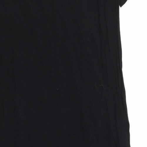 Topshop Womens Black Viscose Jumpsuit One-Piece Size 6 L16 in Zip