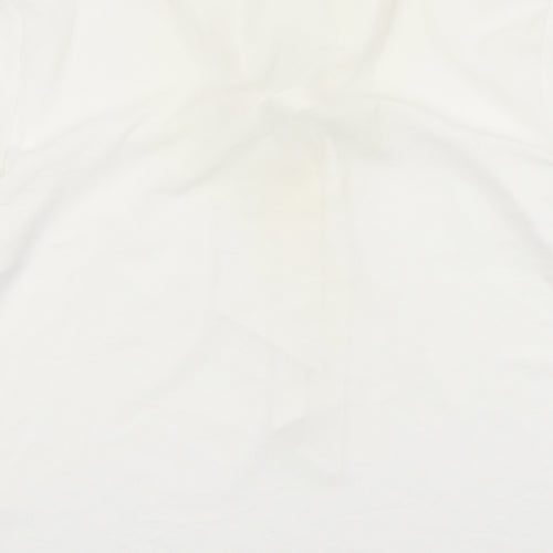 ERFO Womens White Polyester Basic Blouse Size 16 V-Neck