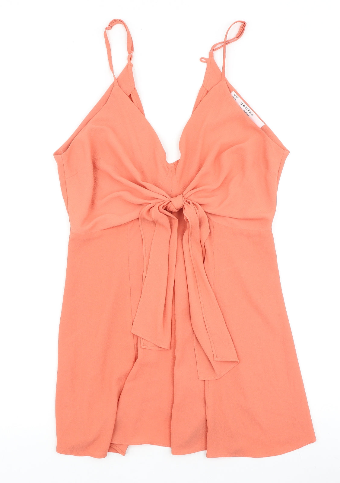 Miss Selfridge Womens Pink Polyamide Playsuit One-Piece Size 10 Zip