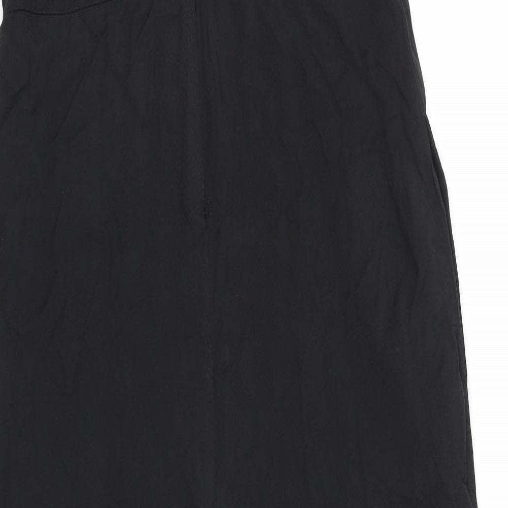 Superdry Womens Black Polyester Jumpsuit One-Piece Size 10 L27 in Zip