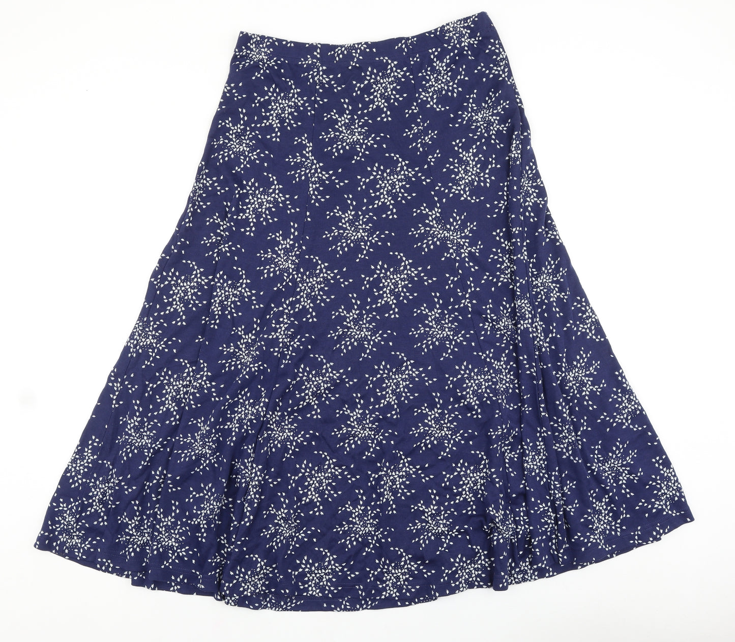 Preworn Womens Blue Geometric Polyester Swing Skirt Size 18