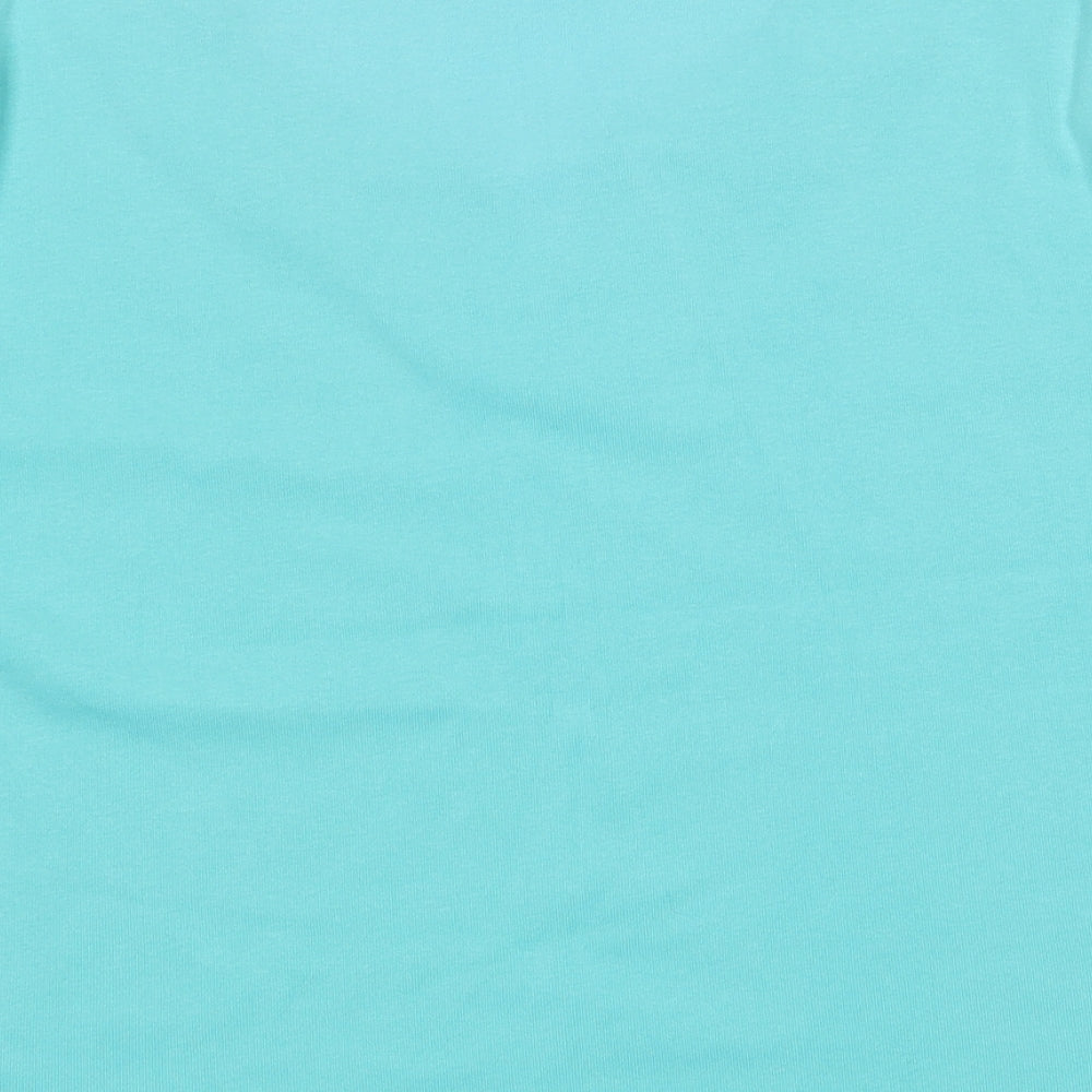 CC petite Womens Green 100% Cotton Basic T-Shirt Size M V-Neck