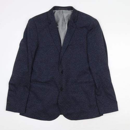 Burton Mens Blue Polyester Jacket Blazer Size M