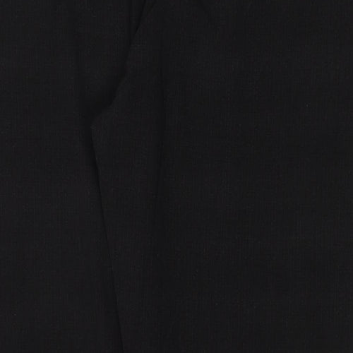 Preworn Womens Black Cotton Trousers Size 4XL Regular - Embellished Pockets