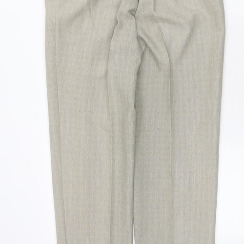 Marks and Spencer Womens Grey Polyester Trousers Size 14 Regular