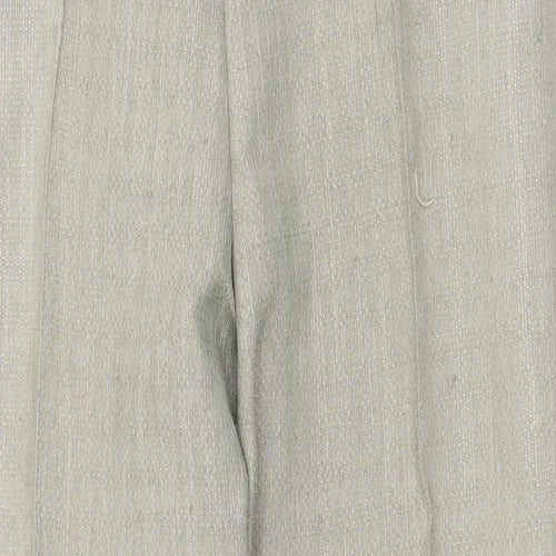 Marks and Spencer Womens Grey Polyester Trousers Size 14 Regular