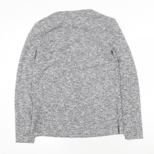 Dorothy Perkins Womens Grey Boat Neck Polyester Pullover Jumper Size 12 - Slash Neck