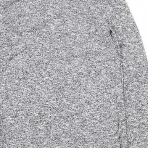 Dorothy Perkins Womens Grey Boat Neck Polyester Pullover Jumper Size 12 - Slash Neck