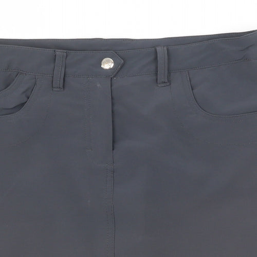 n vo Womens Grey Polyester Straight & Pencil Skirt Size S Zip